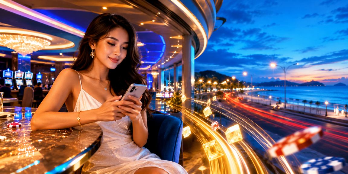 Pemain Malaysia bermain Baccarat pv10 melalui telefon di Kuantan